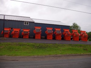 lineup of Ultra and Mini inventory at the main production facility in Digby, Nova Scotia, Canada