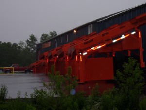 A lineup of Ultra and Mini inventory at the main production facility in Digby, Nova Scotia, Canada