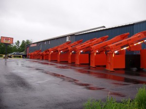 A lineup of Ultra and Mini inventory at the main production facility in Digby, Nova Scotia, Canada,