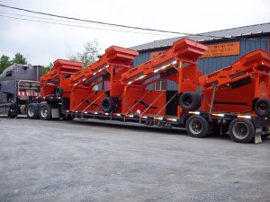 Transporting portable Screen-Titan aggregate screeners